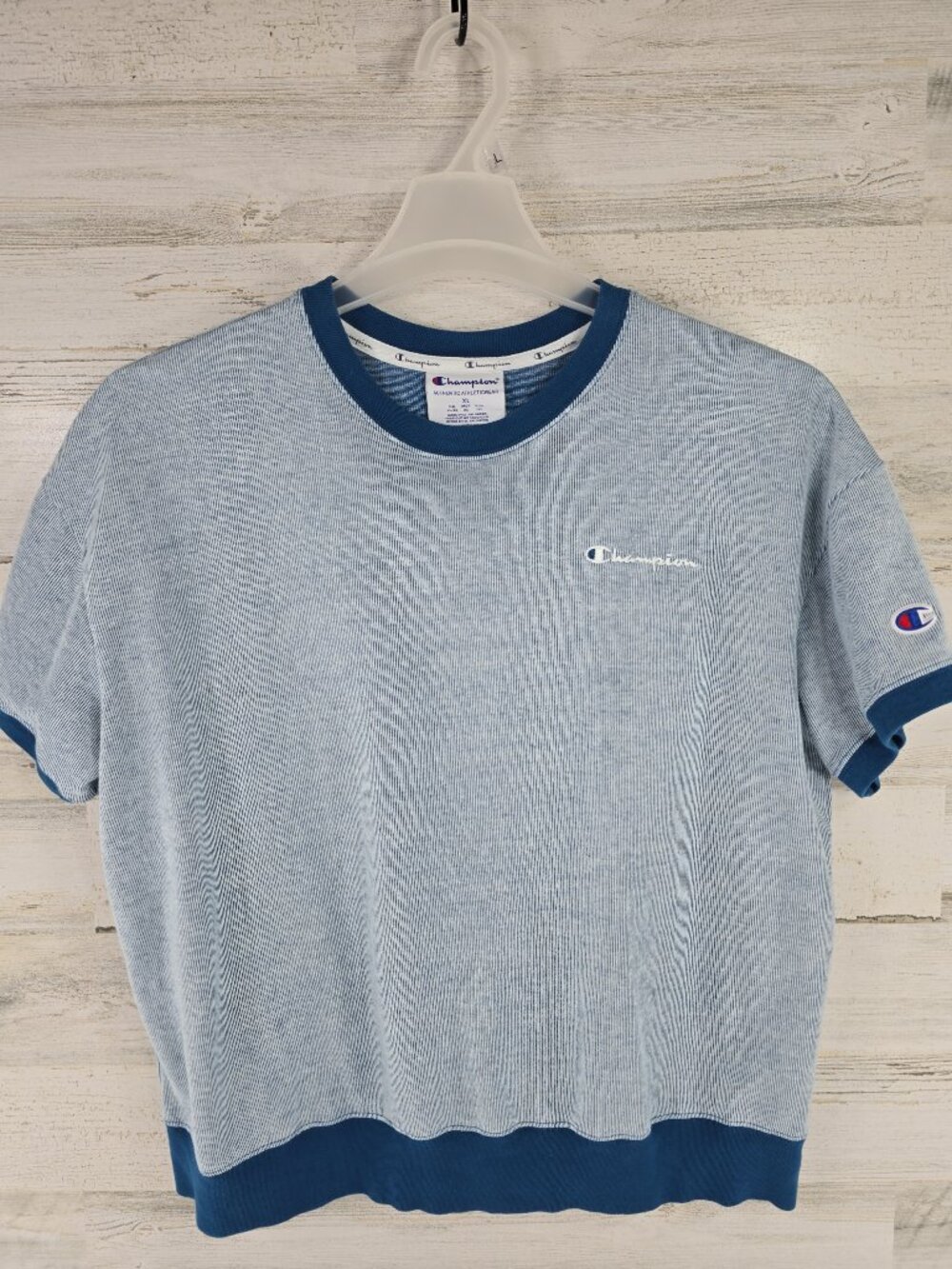 Champion Authentic Athleticwear Blue Heather Short Sleeve Crewneck T‑Shirt SZ XL
